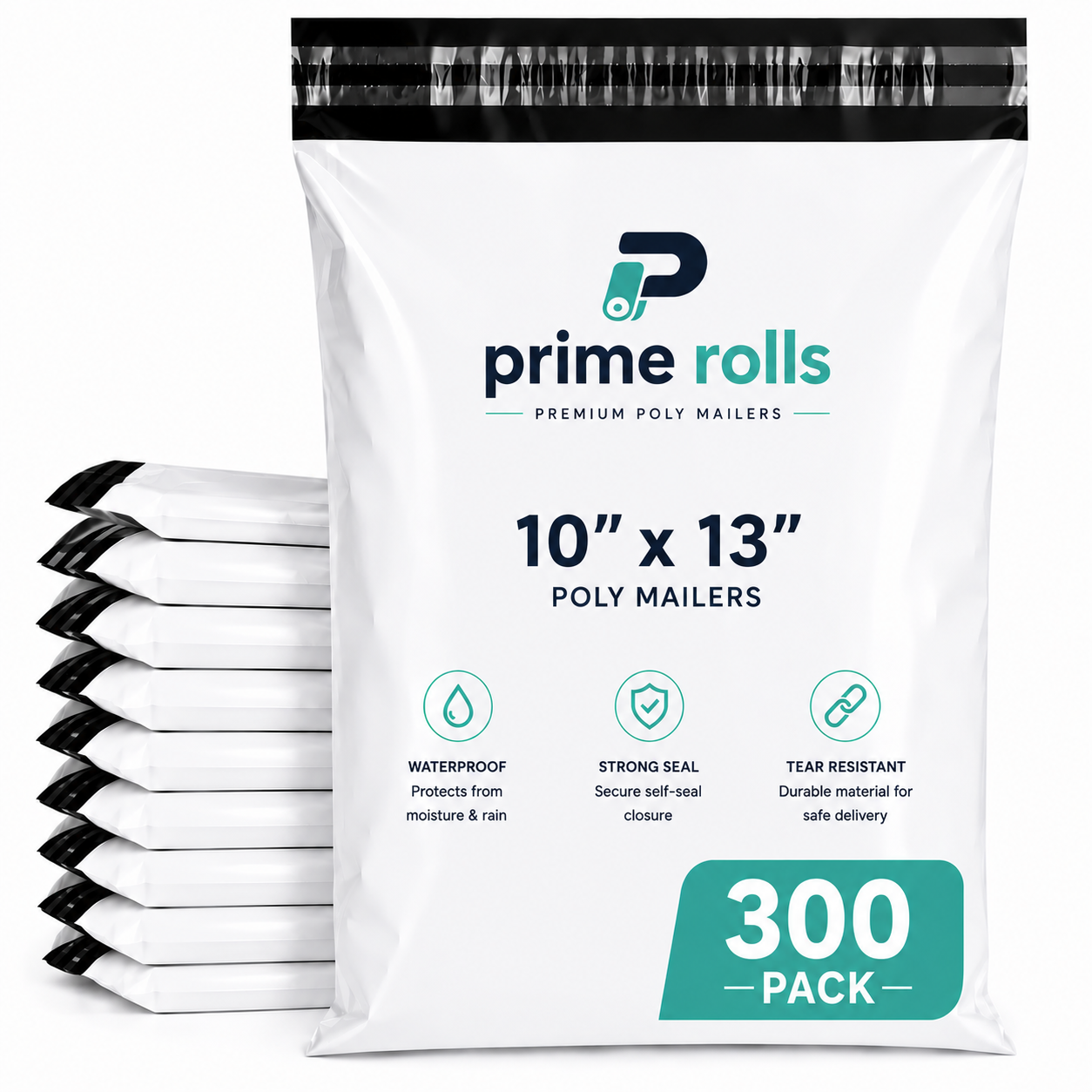 Prime Rolls Poly Mailers 10" x 13" – Self-Sealing