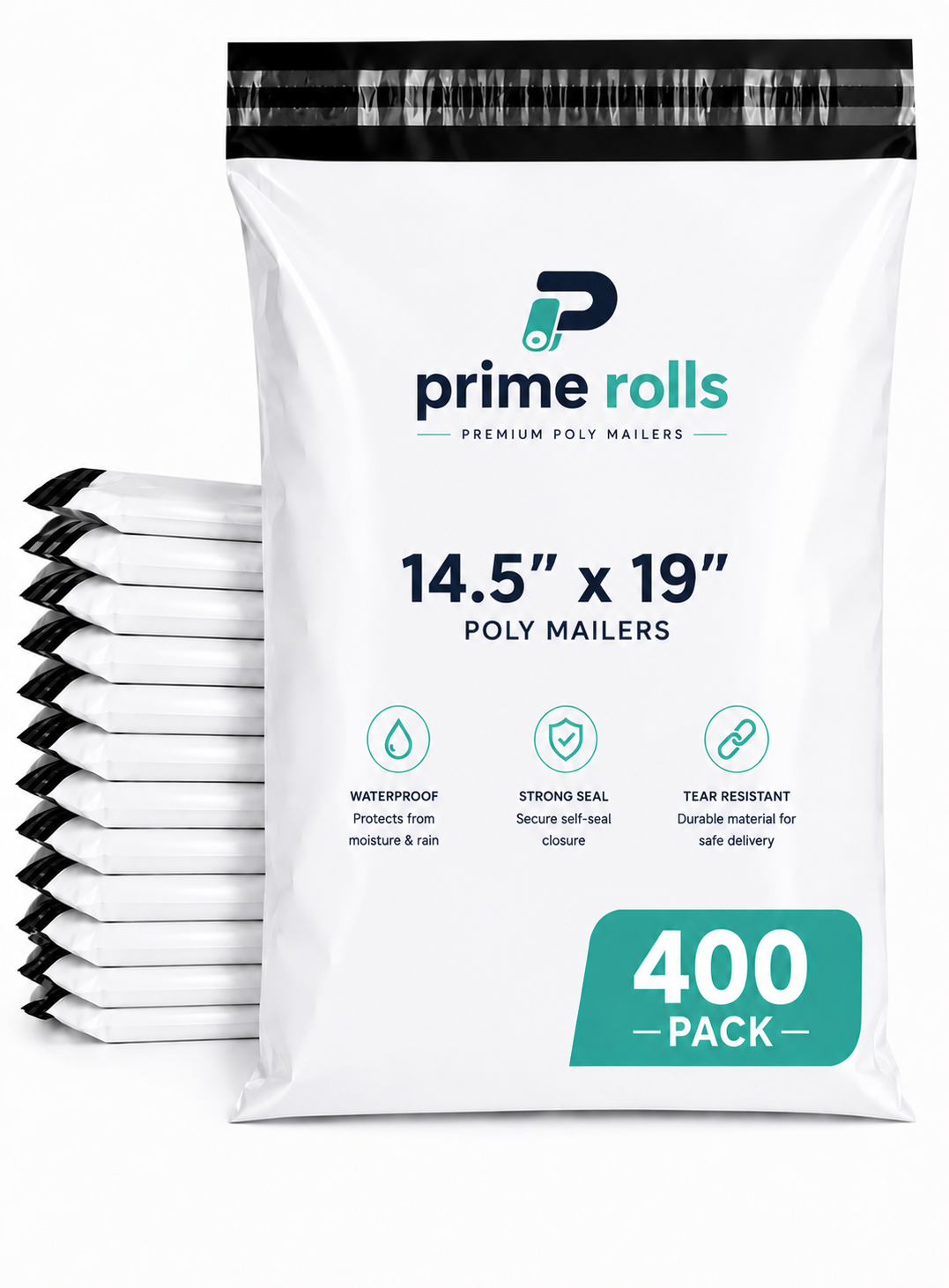 Prime Rolls Poly Mailers 14.5" x 19" – Self-Sealing