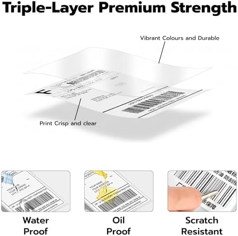 Prime Rolls 4x6 Fanfold Direct Thermal Shipping Labels – 1000 Count (Pack of 1)