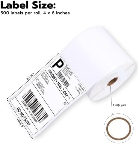 Prime Rolls 4x6 Direct Thermal Shipping Labels – 5000 Count (Pack of 10)