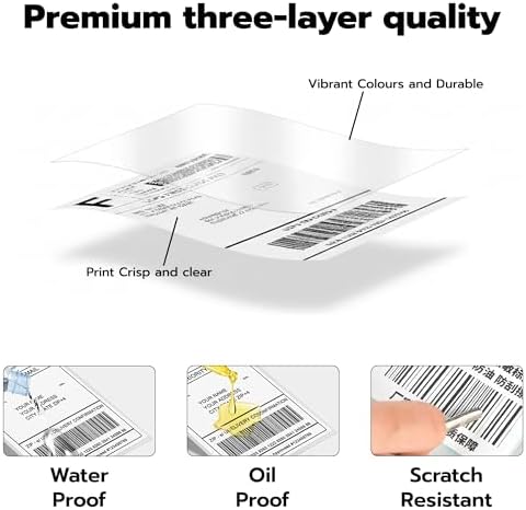 Prime Rolls 4x6 Fanfold Direct Thermal Shipping Labels – 1000 Count (Pack of 2)