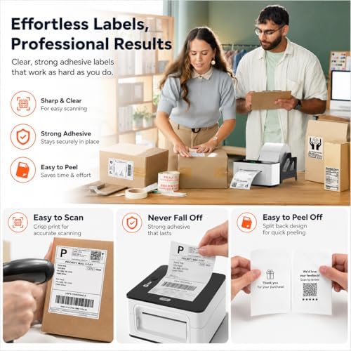 Prime Rolls 4x6 Direct Thermal Shipping Labels – 500 Count (Pack of 1)