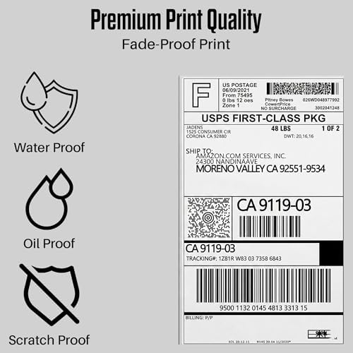Prime Rolls 4x6 Direct Thermal Shipping Labels – 1000 Count (Pack of 4)