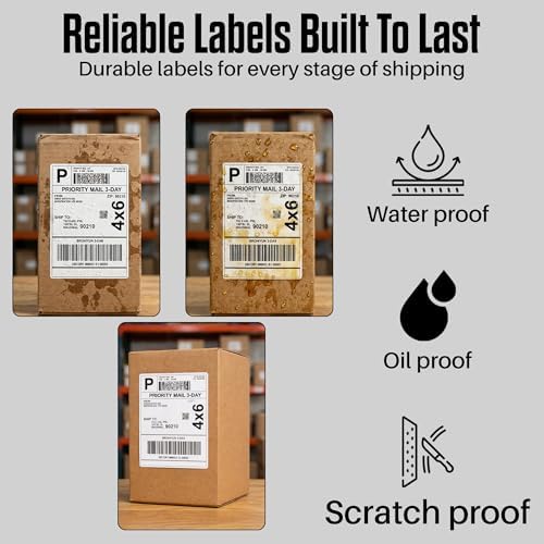 Prime Rolls 4x6 Direct Thermal Shipping Labels – 4000 Count (Pack of 16)