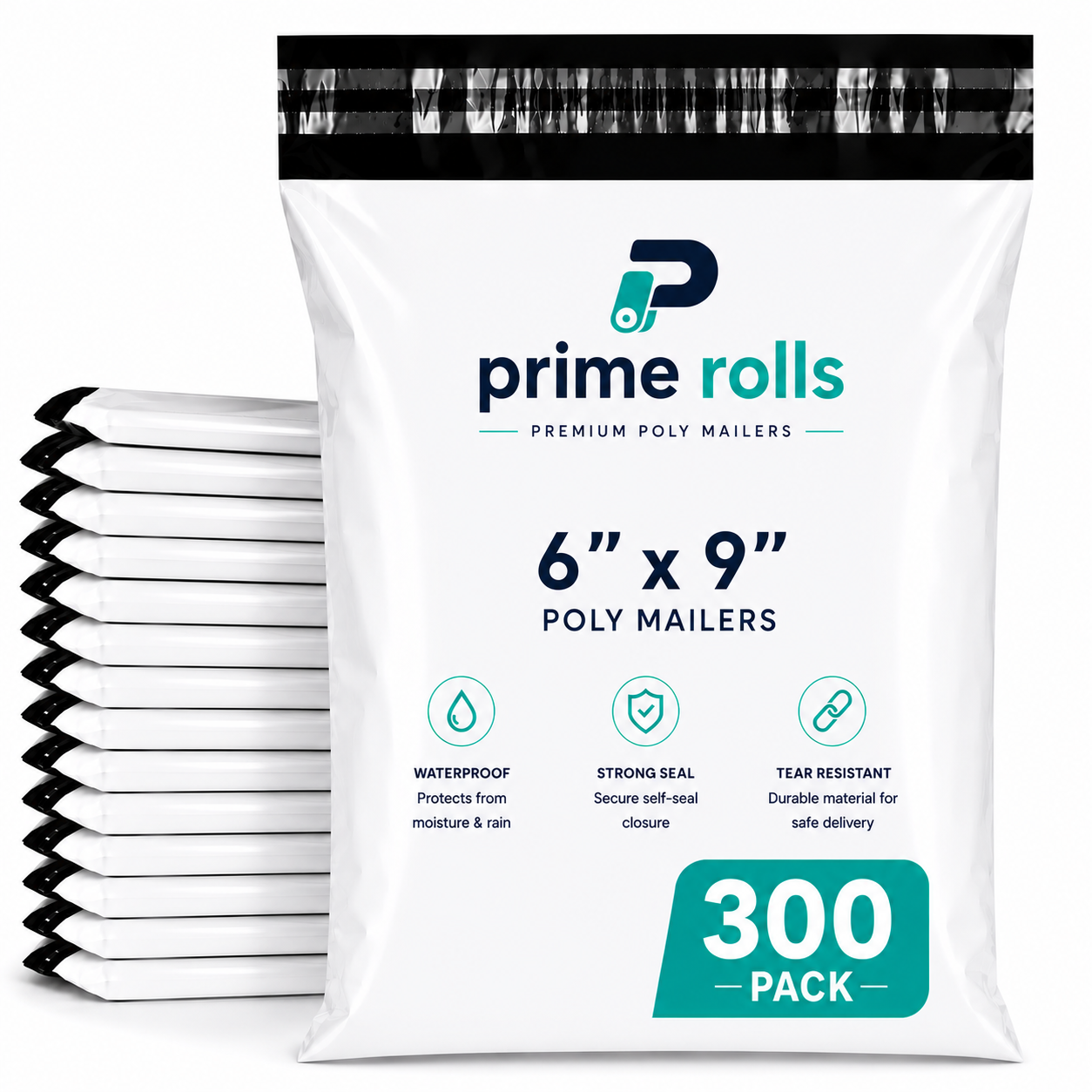 Prime Rolls Poly Mailers 6" x 9" – Self-Sealing