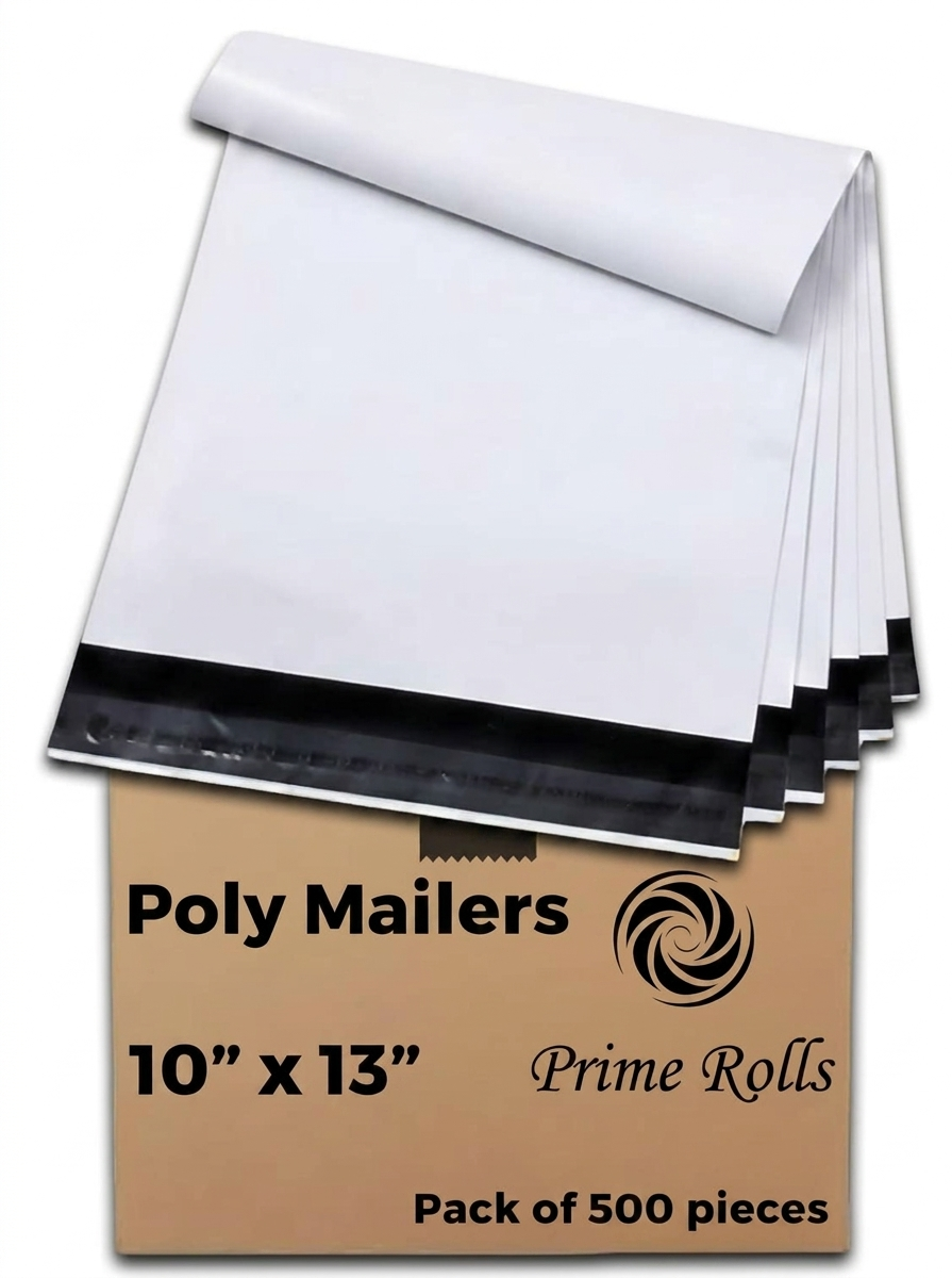 Prime Rolls Poly Mailers 10" x 13" – Self-Sealing